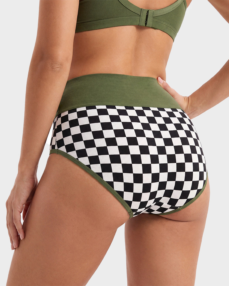 High-Waisted Cotton Briefs 5-Pack - FirmaSoft