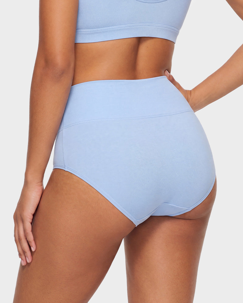 High-Waisted Cotton Briefs 5-Pack - FirmaSoft