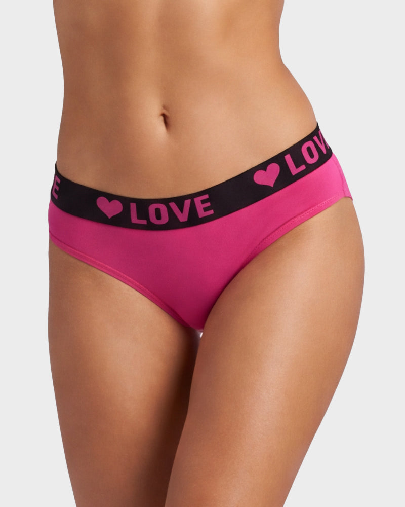 LOVE Print Cotton Bikini Knickers 6-Pack - FirmaSoft