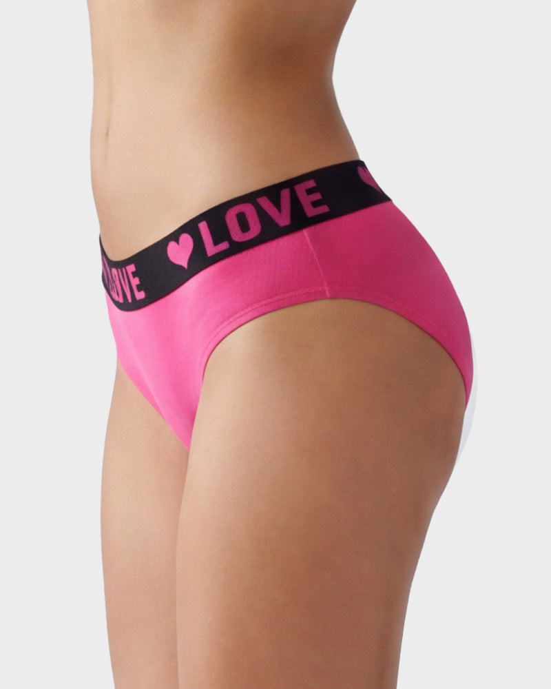 LOVE Print Cotton Bikini Knickers 6-Pack - FirmaSoft