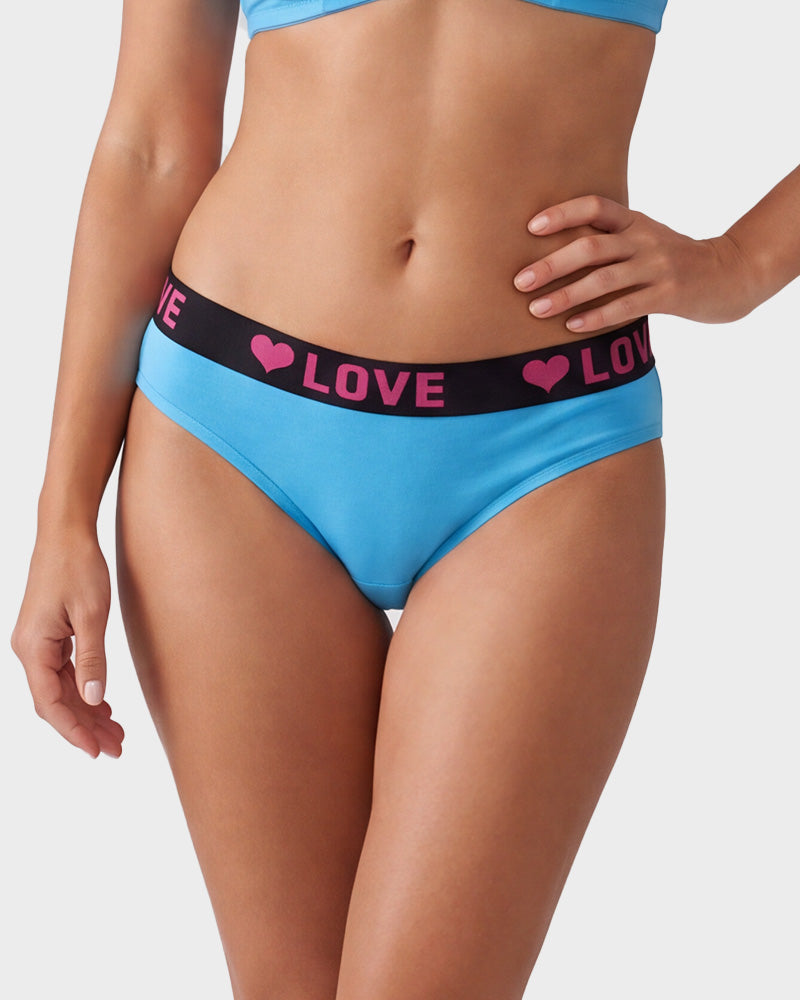 LOVE Print Cotton Bikini Knickers 6-Pack - FirmaSoft