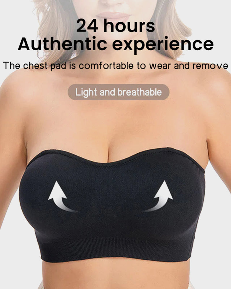 Non-Slip Seamless Strapless Bandeau Bra - FirmaHold
