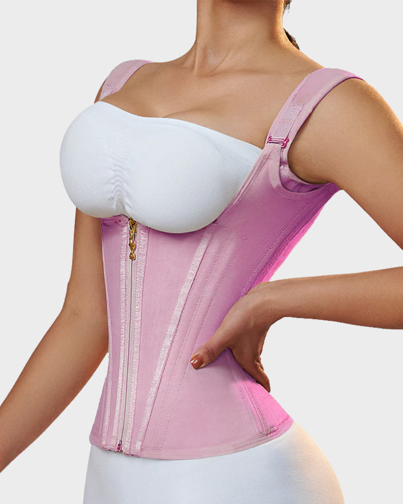 Double-Waistband Corset Vest Waist Trainer - FirmaControl