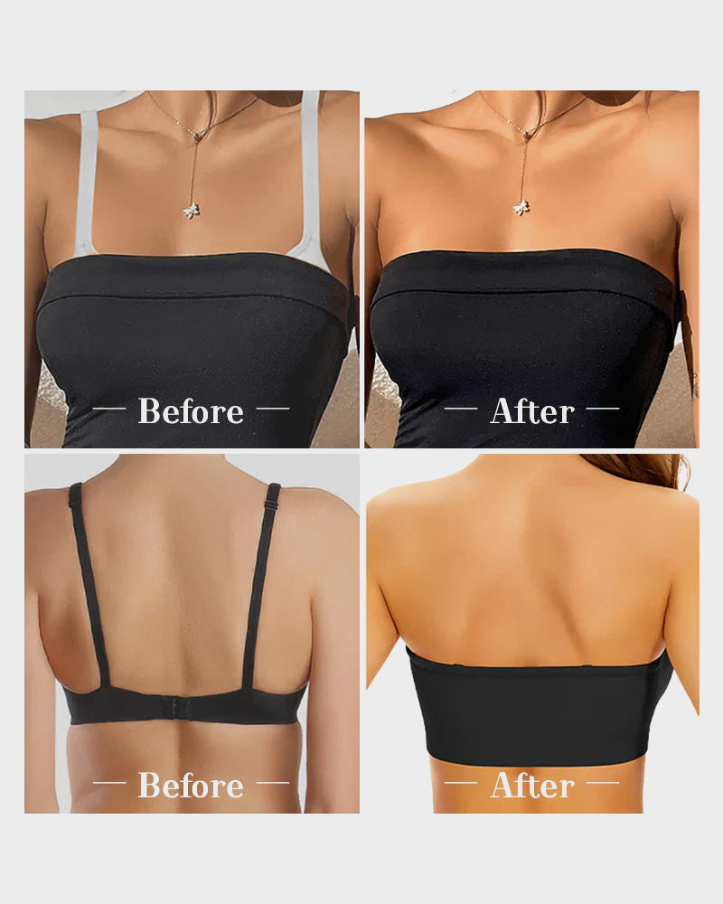 Non-Slip Seamless Strapless Bandeau Bra - FirmaHold