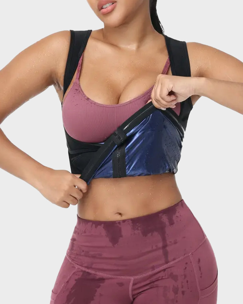 Adjustable Sauna Sweat Waist Trainer Tank Top - FirmaActive