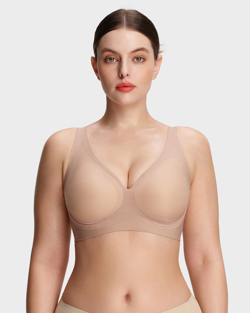Supportive Wireless Deep-V Lift Bra - FirmaLift
