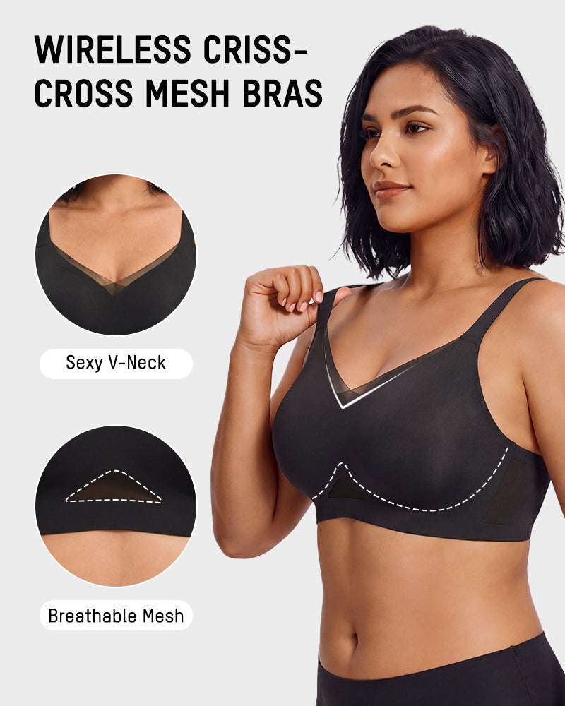 All-Day Wireless Mesh Comfort Bra - FirmaBreeze