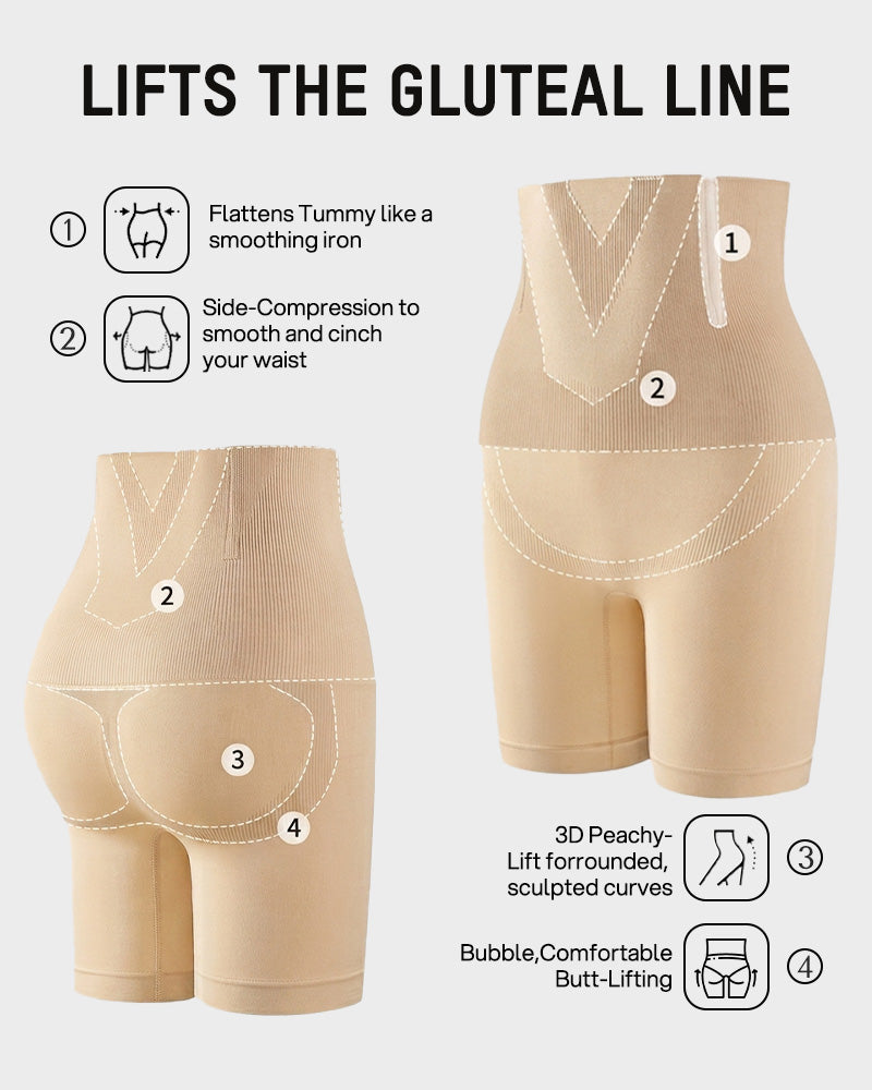 High-Waist Tummy Control Shaping Shorts - FirmaControl