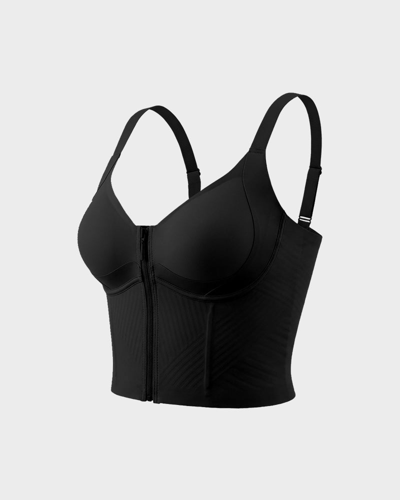 Zip-Front Longline Shaping Bra for Fuller Busts - FirmaSmooth