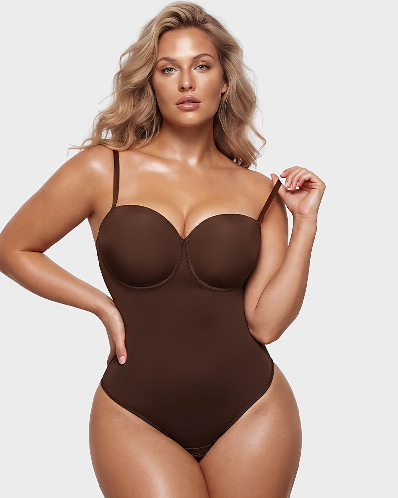 Seamless Back Lace-Up Shapewear Bodysuit - FirmaSculpt