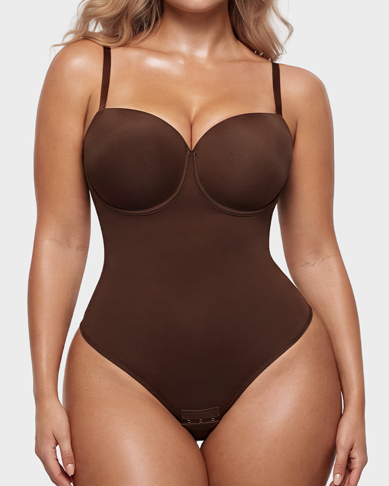Seamless Back Lace-Up Shapewear Bodysuit - FirmaSculpt