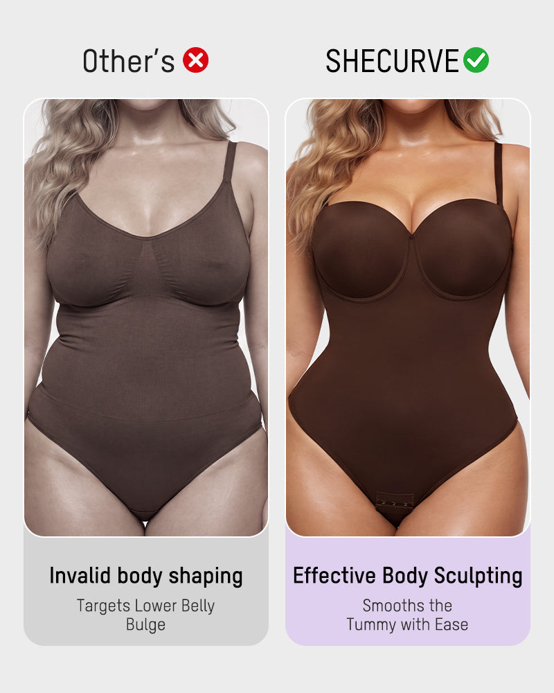 Seamless Back Lace-Up Shapewear Bodysuit - FirmaSculpt