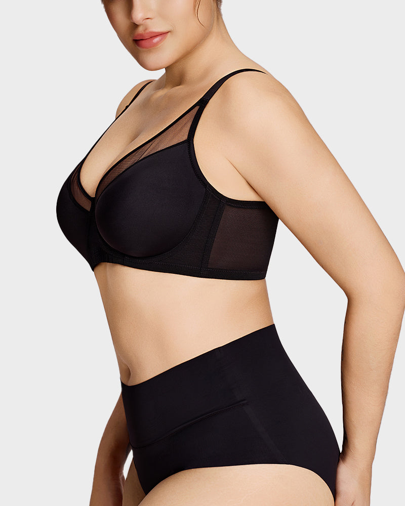 Breathable Mesh Minimizer Support Bra - FirmaBreeze