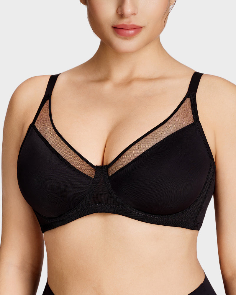 Breathable Mesh Minimizer Support Bra - FirmaBreeze