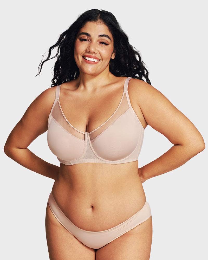 Breathable Mesh Minimizer Support Bra - FirmaBreeze
