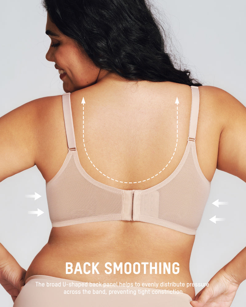 Breathable Mesh Minimizer Support Bra - FirmaBreeze