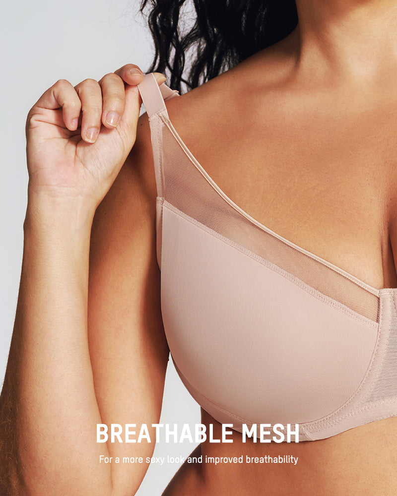 Breathable Mesh Minimizer Support Bra - FirmaBreeze