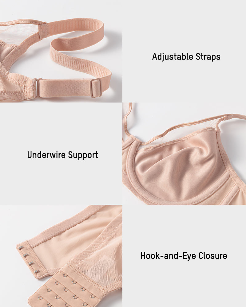 Breathable Mesh Minimizer Support Bra - FirmaBreeze
