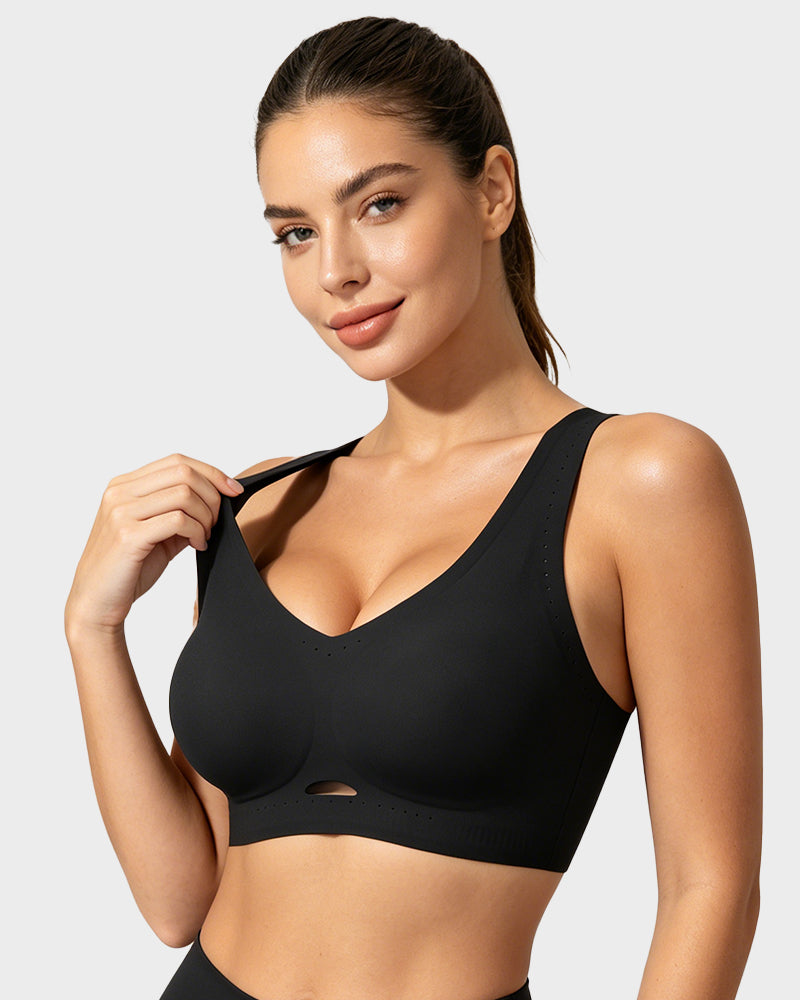 Breathable Cross-Back Wireless Sports Bra - FirmaActive