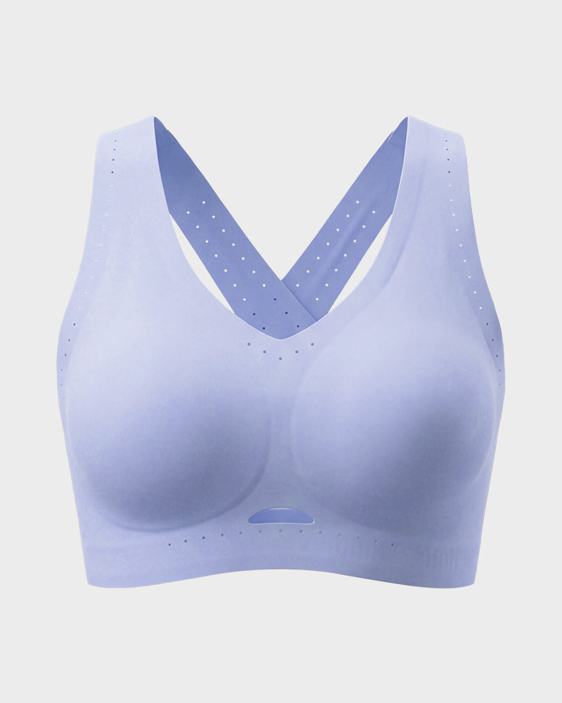 Breathable Cross-Back Wireless Sports Bra - FirmaActive
