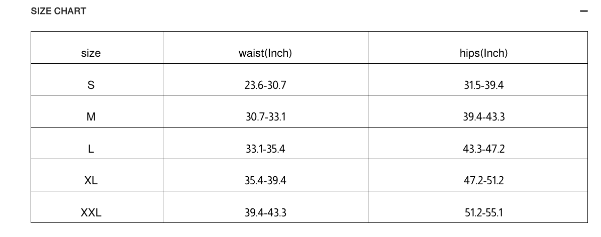 Seamless High Waist Waist Trainer Leggings Curve Smoothing - FirmaSculpt size chart