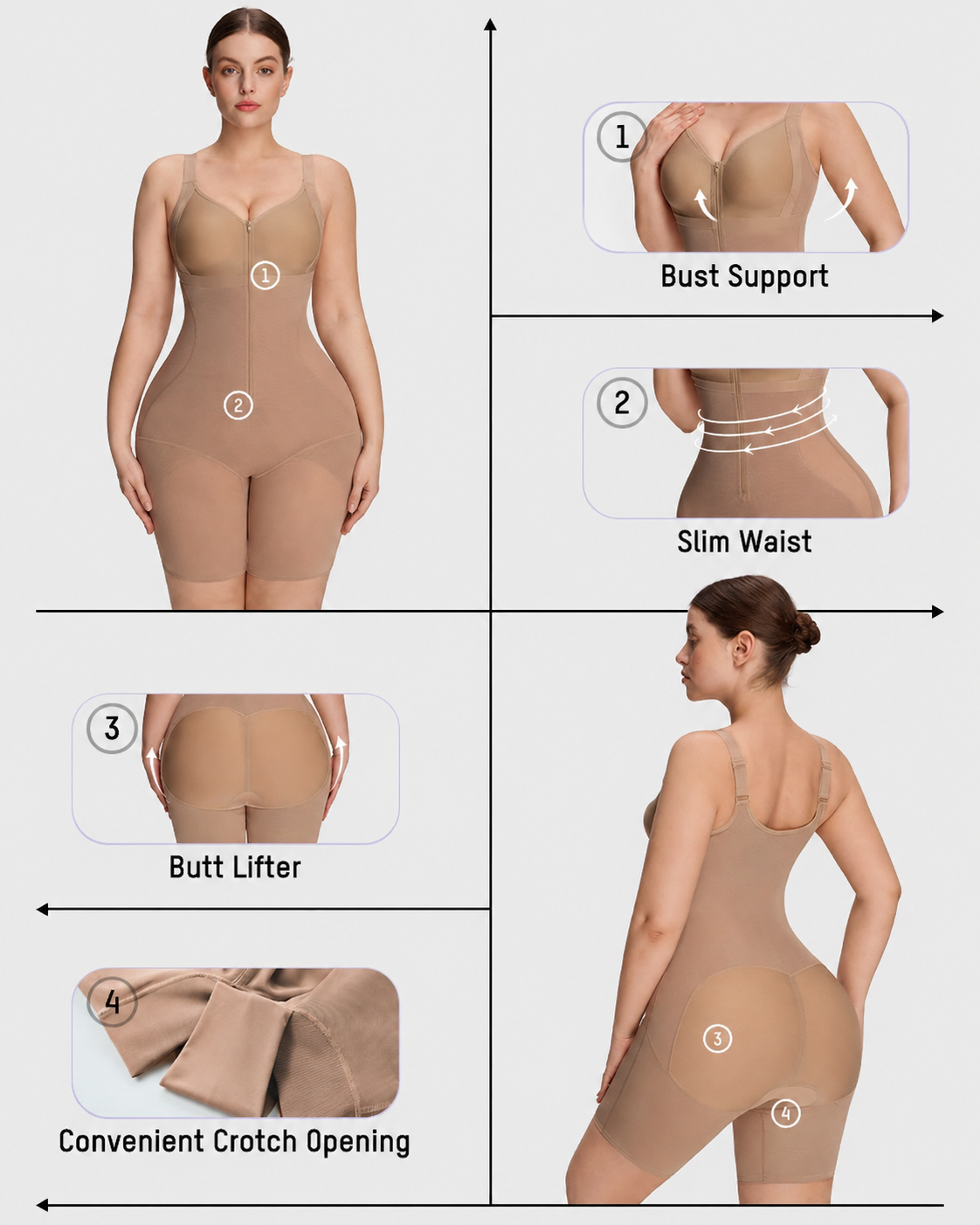 4-in-1 Hourglass Sculpting Bodysuit - FirmaSculpt
