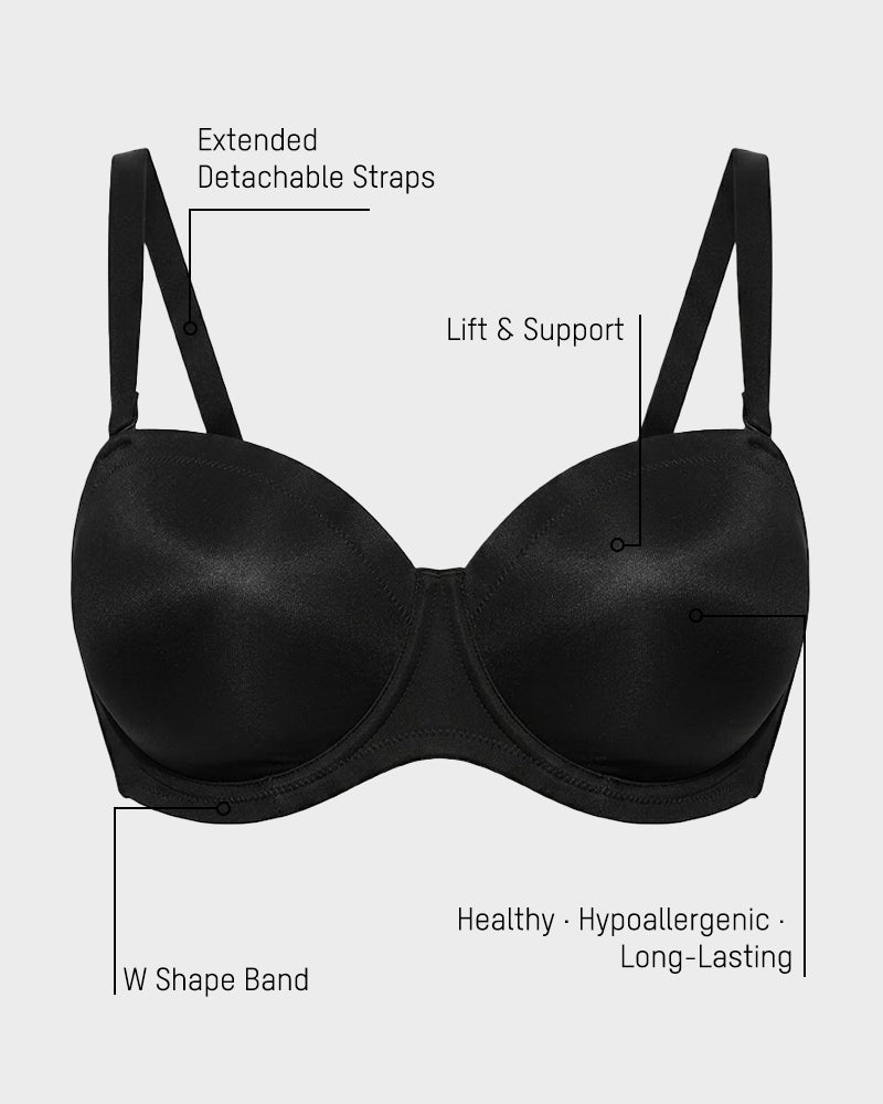 Unlined Push-Up Bra with Removable Straps - FirmaFlex
