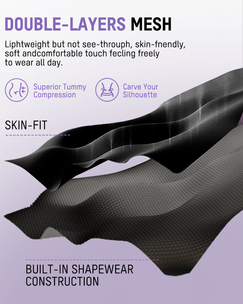 Mid-Thigh Shapewear Bodysuit with Built-In Bra - FirmaSculpt