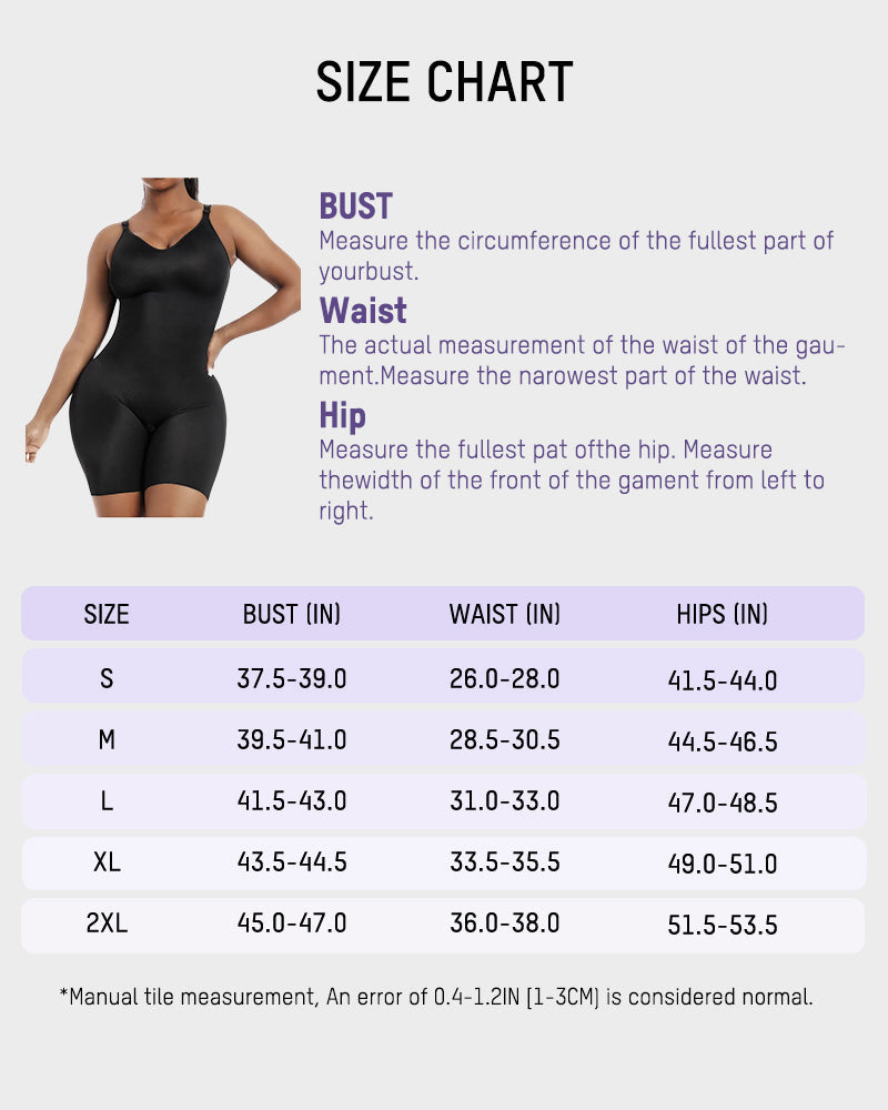 Mid-Thigh Shapewear Bodysuit with Built-In Bra - FirmaSculpt