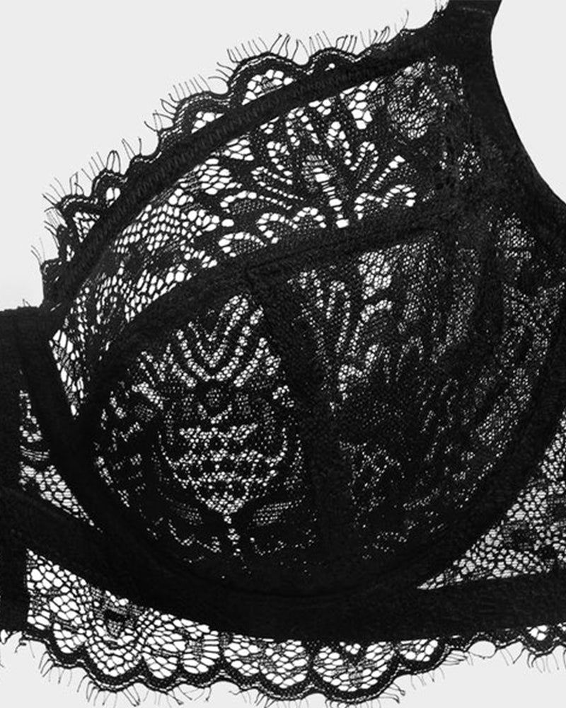 Ultra-Light Lace Underwire Push-Up Bra - FirmaLace