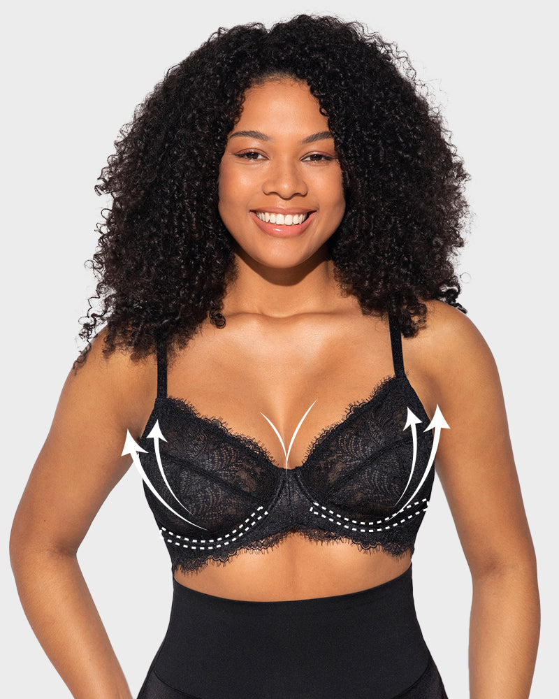Ultra-Light Lace Underwire Push-Up Bra - FirmaLace