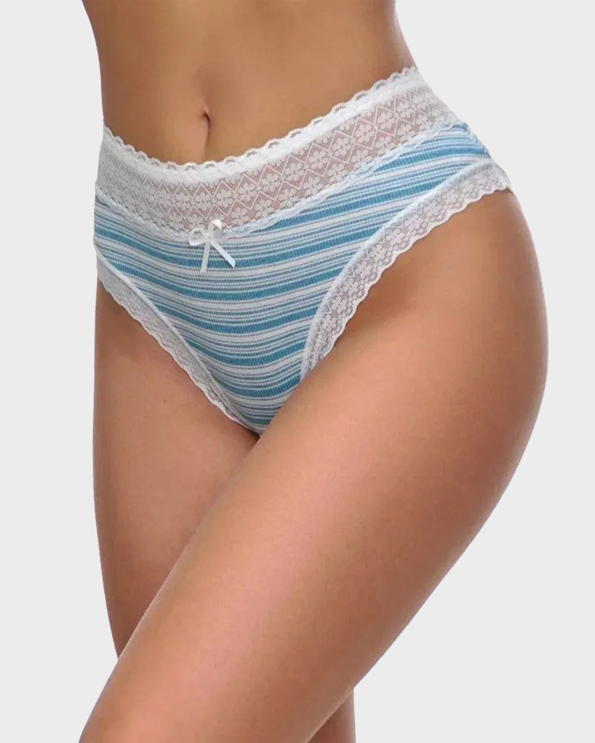 Seamless Lace Stripe Briefs 5-Pack - FirmaLace