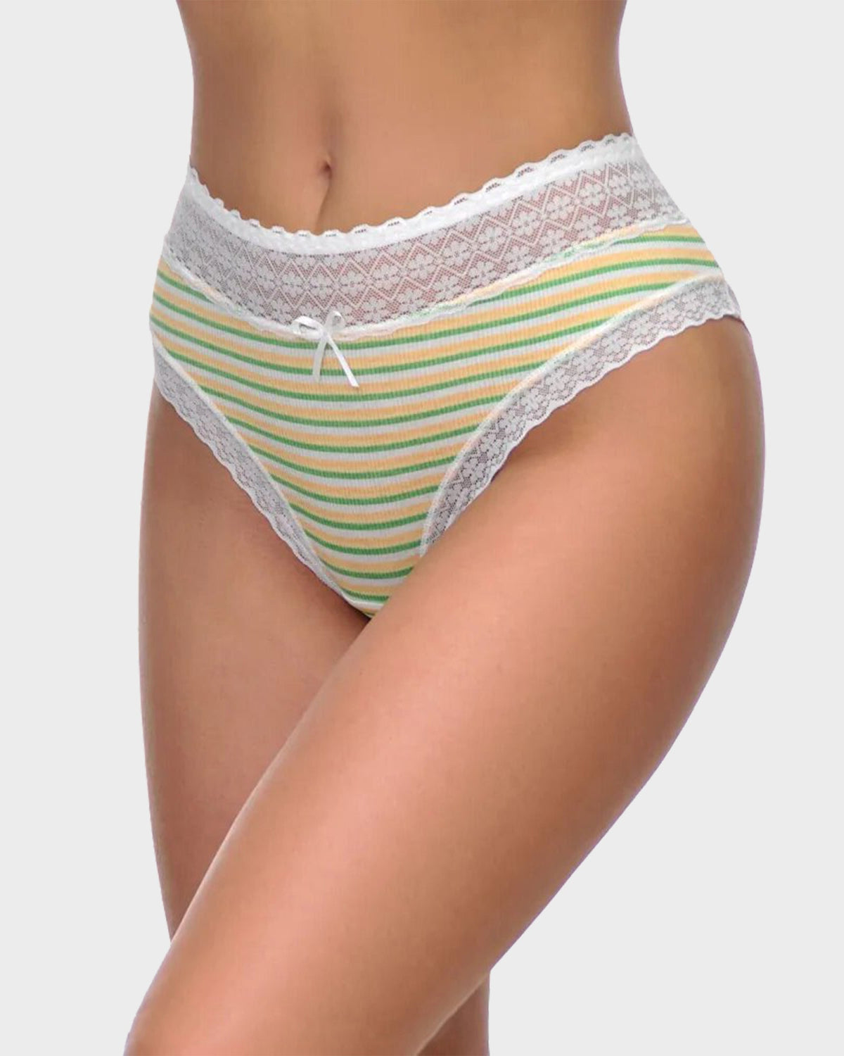 Seamless Lace Stripe Briefs 5-Pack - FirmaLace