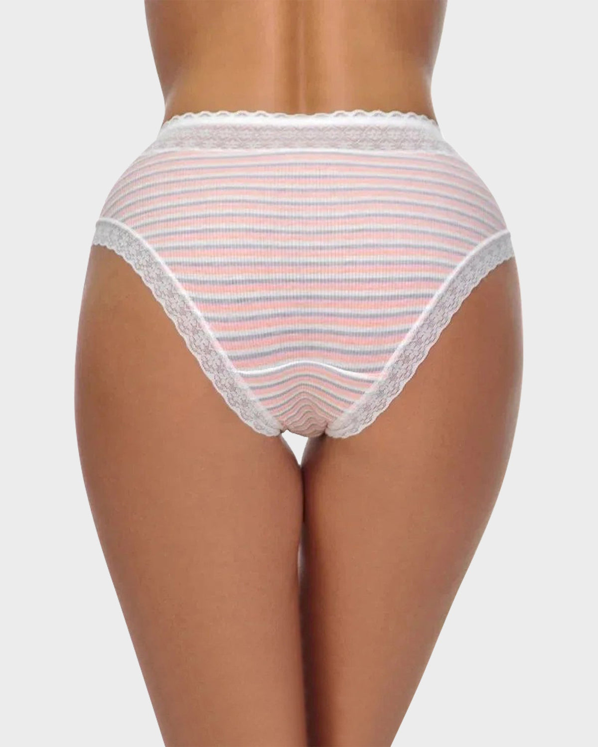 Seamless Lace Stripe Briefs 5-Pack - FirmaLace