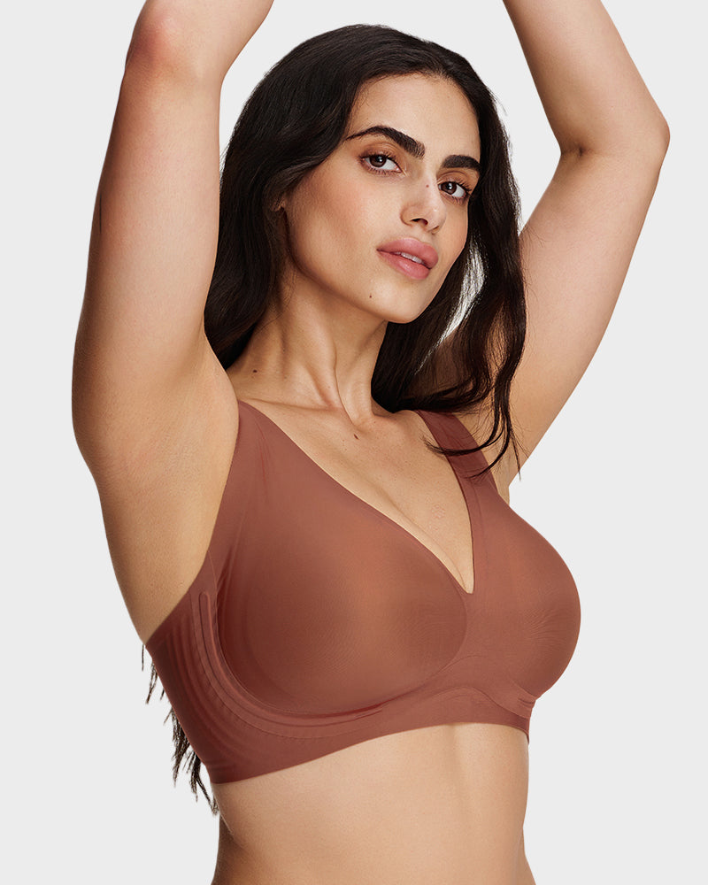 Supportive Wireless Deep-V Lift Bra - FirmaLift