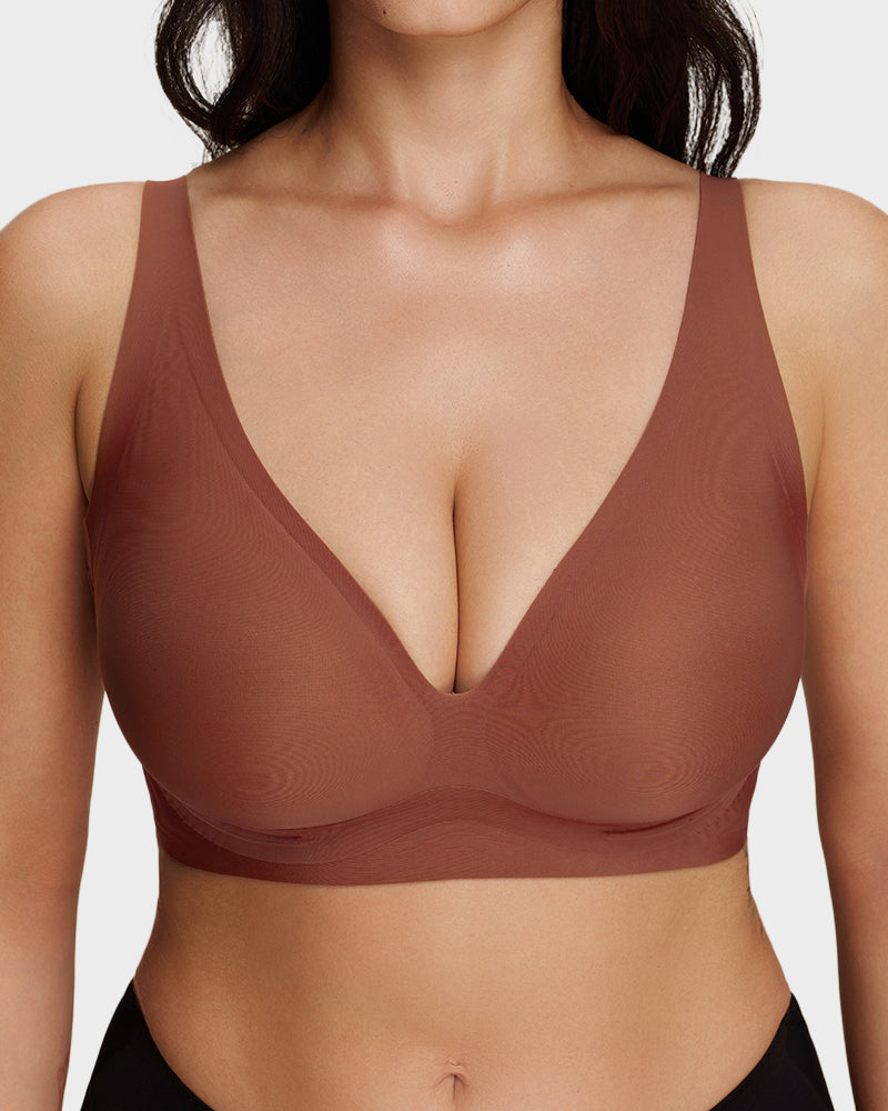 Supportive Wireless Deep-V Lift Bra - FirmaLift