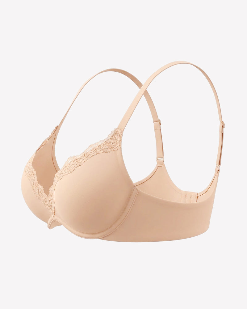 Deep V Lace Push-Up Bra - FirmaLift