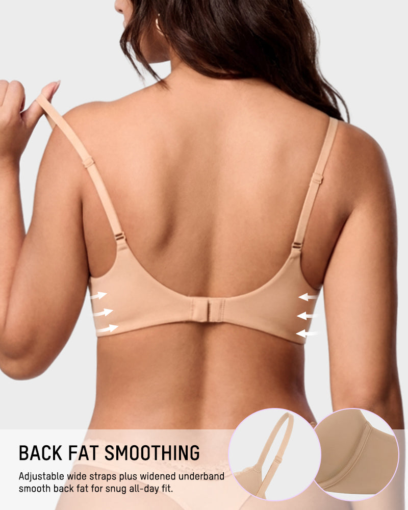 Deep V Lace Push-Up Bra - FirmaLift