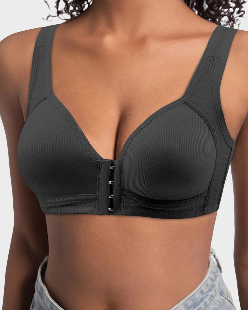 Easy-On Front Closure Wireless Support Bra - FirmaSoft