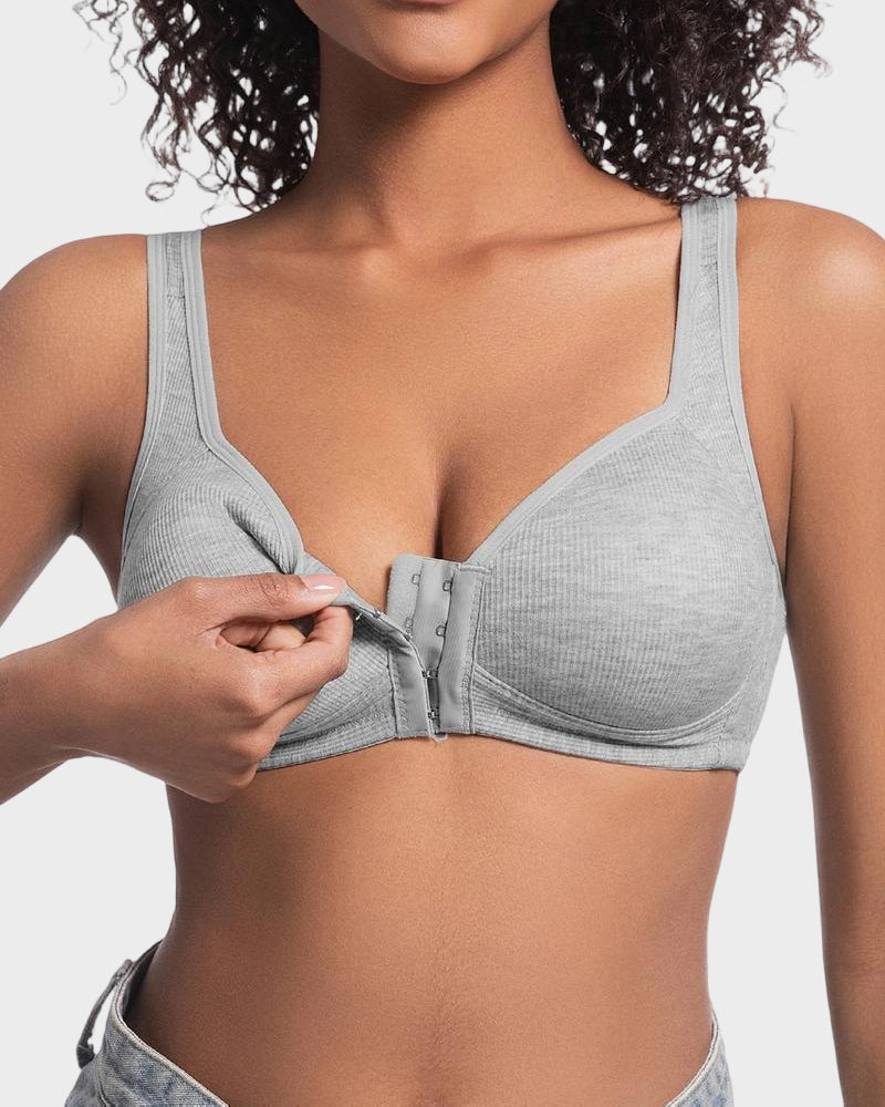 Easy-On Front Closure Wireless Support Bra - FirmaSoft