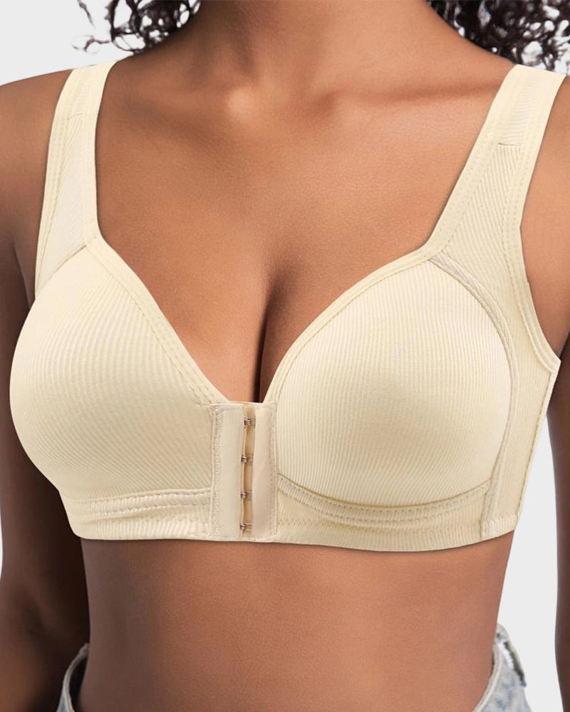 Easy-On Front Closure Wireless Support Bra - FirmaSoft