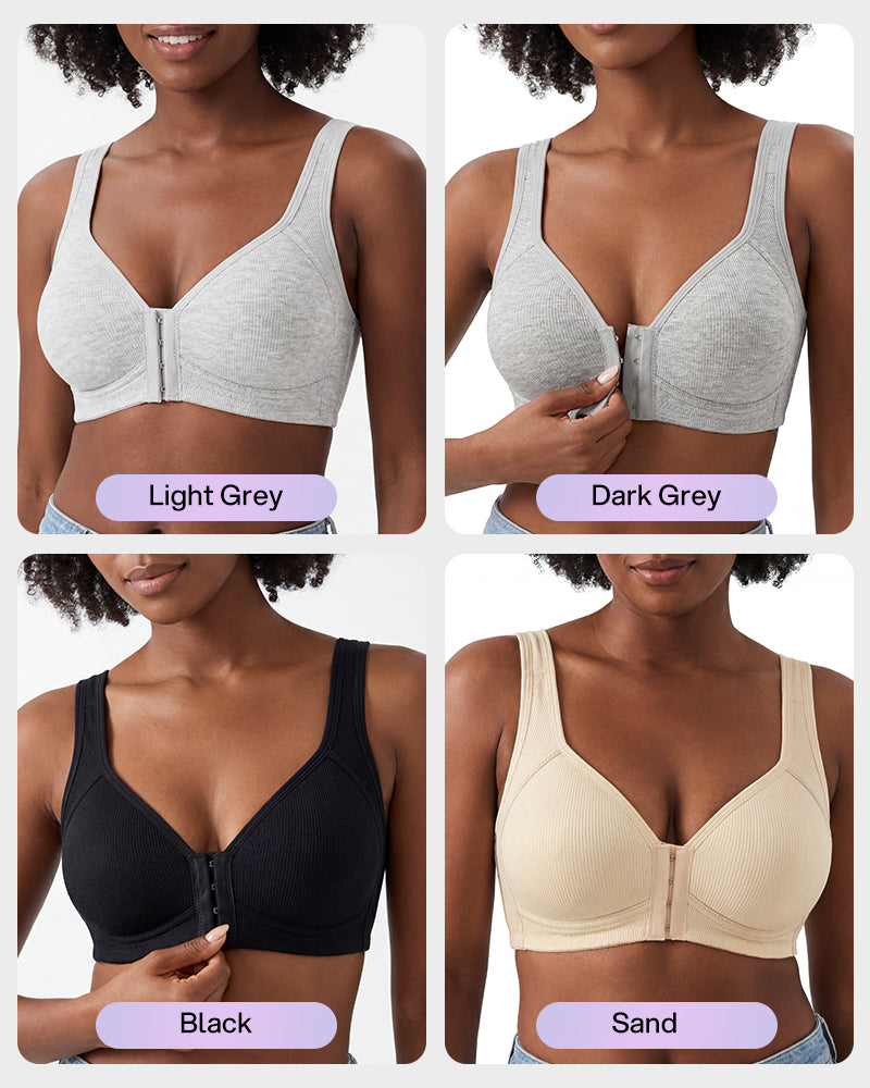 Easy-On Front Closure Wireless Support Bra - FirmaSoft