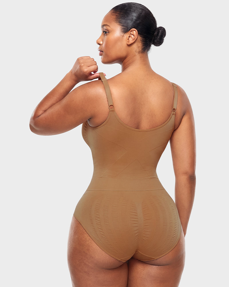 Deep-V Camisole Shaping Bodysuit - FirmaSculpt