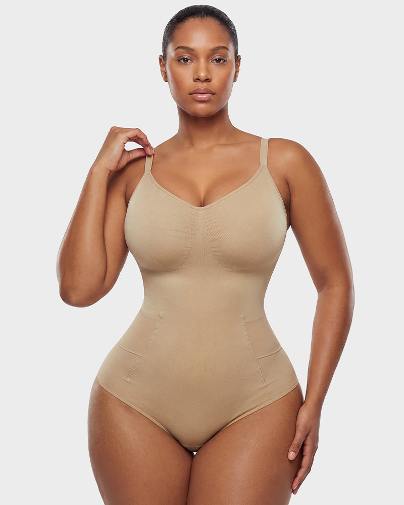 Deep-V Camisole Shaping Bodysuit - FirmaSculpt