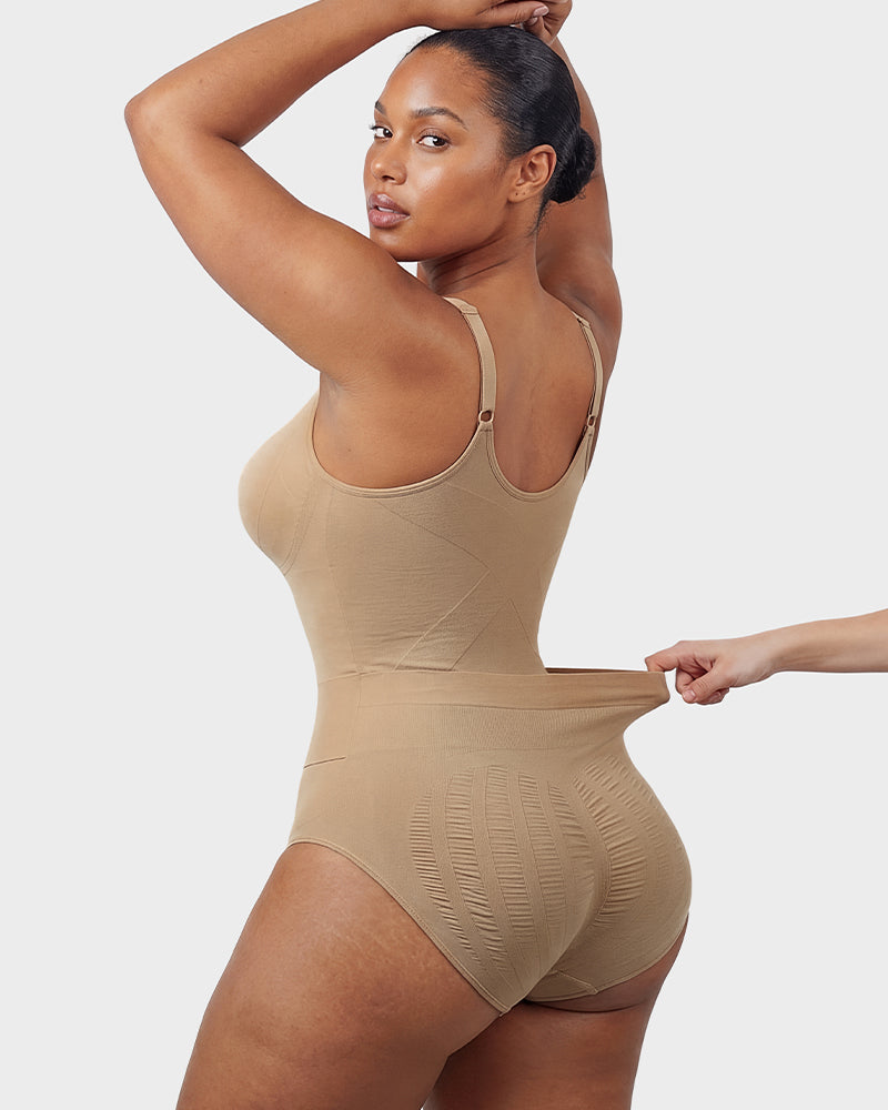 Deep-V Camisole Shaping Bodysuit - FirmaSculpt