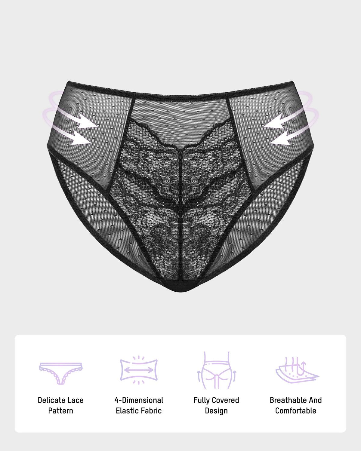 Floral Lace Brief Underwear 3-Pack - FirmaLace