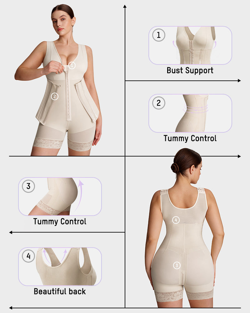 Double-Control Zip-Up Shaping Bodysuit - FirmaSculpt