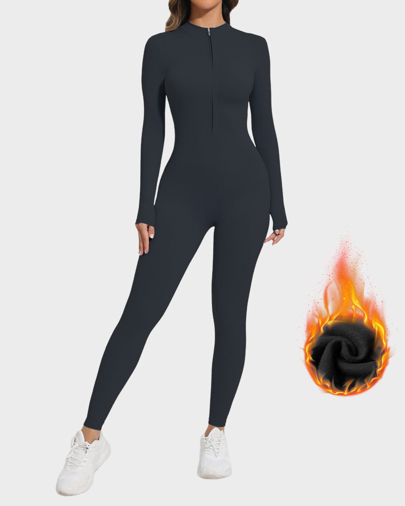 Fleece Slim-Fit Winter Training Jumpsuit - FirmaActive