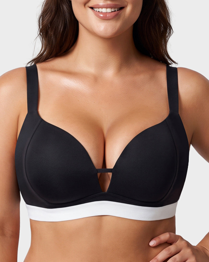 French Triangle Wireless Minimizer Bra - FirmaSmooth