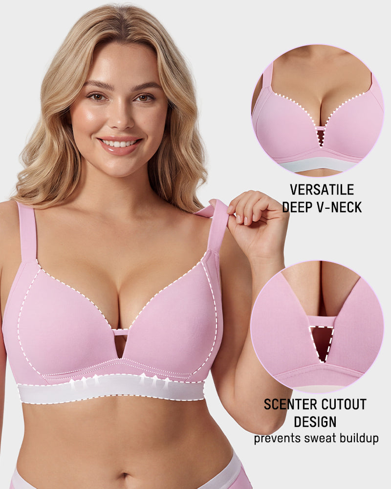 French Triangle Wireless Minimizer Bra - FirmaSmooth